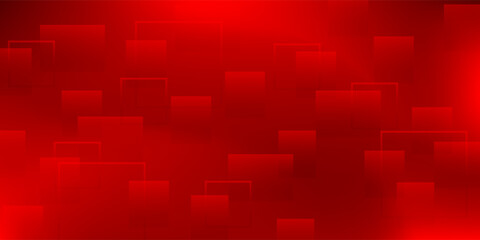 Dynamic fluid red geometric box with red gradient background