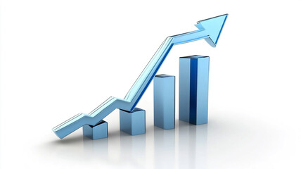 business graph with arrow