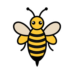 bee cartoon character vector art
