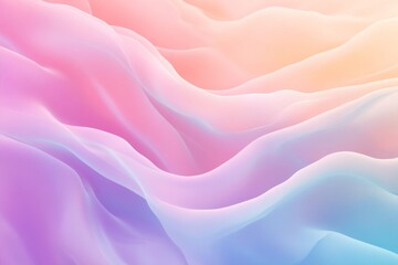 Fototapeta premium Pastel colors blend together in soft gradient waves that flow gently across the canvas, creating an ethereal atmosphere that instills tranquility and peace. Perfect for relaxation