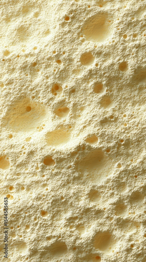 Poster close up texture of pale yellow porous material with irregular holes abstract background image ideal