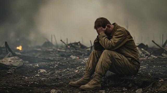 Soldier depressed after war
