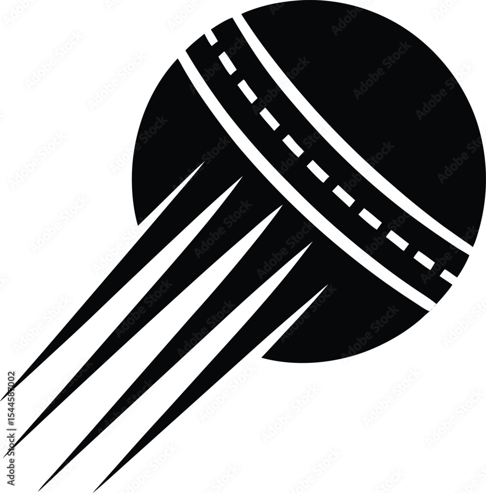 Poster abstract black and white graphic representing speed and motion with a road and trailing lines