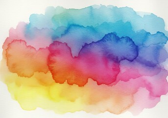 Abstract watercolor painting with a blend of vibrant colors creating a dreamy and fluid composition
