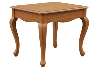 Isolated Classic Wooden Side Table