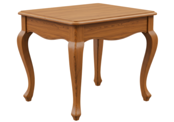 Isolated Classic Wooden Side Table