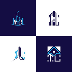 TL Real Estate Lettermark Logo Design Set &ndash; Modern Architecture and Building Concepts