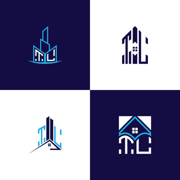 TL Real Estate Lettermark Logo Design Set &ndash; Modern Architecture and Building Concepts