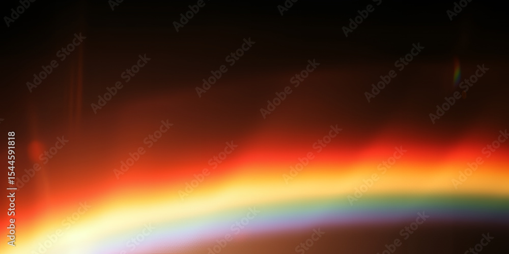 Aufkleber abstract image showing a blend of warm colors with a dark background and light flare