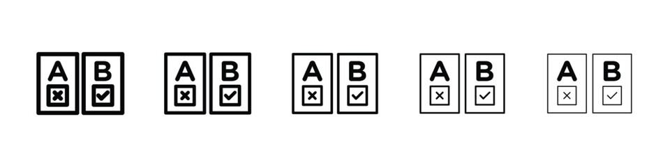 A B testing icon. graphic icon design template