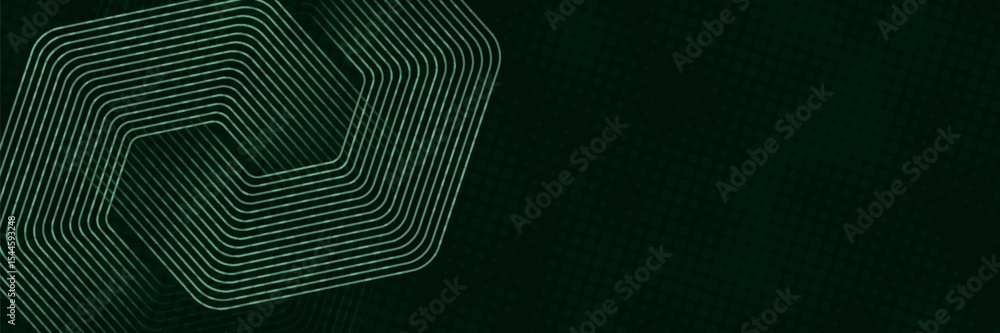 Poster green cyberspace hexagonal background. hexagonal grid technology pattern. vector ilustration