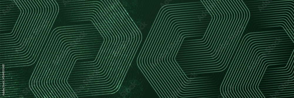 Aufkleber green cyberspace hexagonal background. hexagonal grid technology pattern. vector ilustration