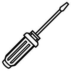 Hand Tool Screwdriver Line Art