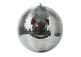 Isolated Disco Ball Smiley Face Party Fun