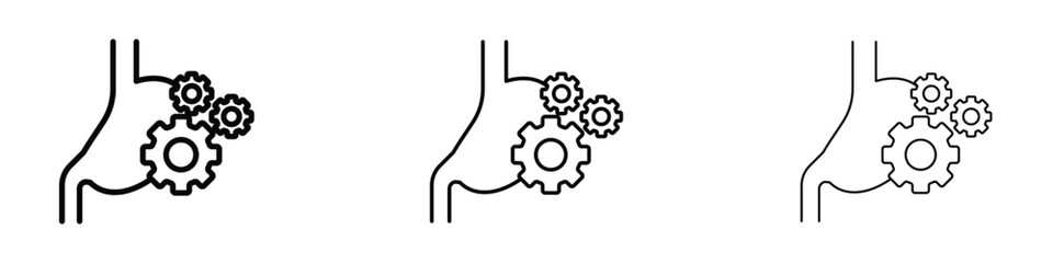 Work digestive system icon filled flat sign concept for web design.