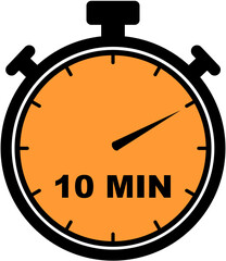 10 Minute Timer Stopwatch Icon for Time Management and Productivity