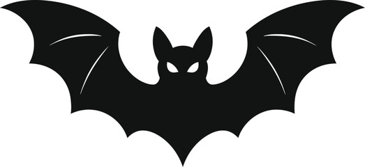 Cute bat vector illustration on white background with cartoon style and animal design elements