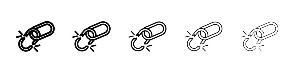 Weakness icon filled flat sign concept for web design.