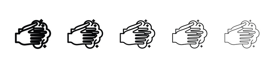 Wash your hands icon filled flat sign concept for web design.