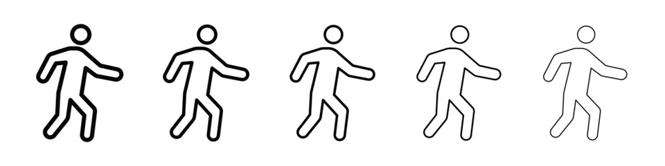 Walk icon filled flat sign concept for web design.