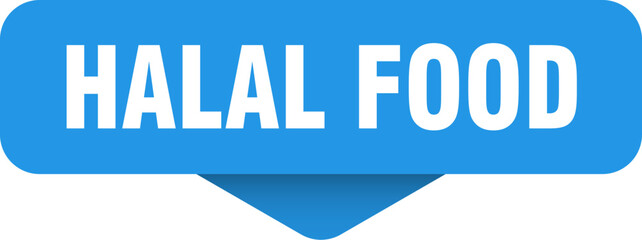 halal food sticker. halal food sign on transparent background