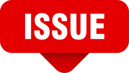 issue sticker. issue sign on transparent background