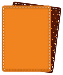Orange and Brown Stitched Frame