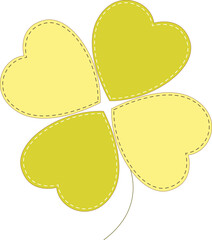 Yellow Four-Leaf Clover