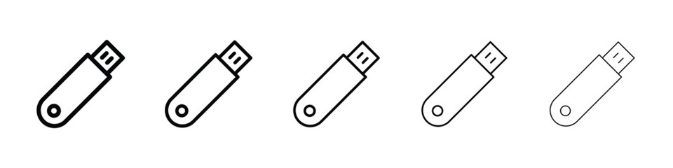 USB pendrive icon filled flat sign concept for web design.