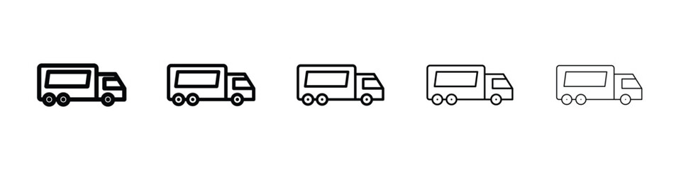 Truck icon filled flat sign concept for web design.