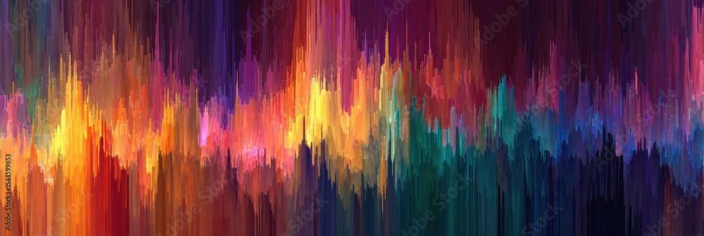 Poster emotional chart reflecting nervous tension through vibrant colors in an abstract visualization
