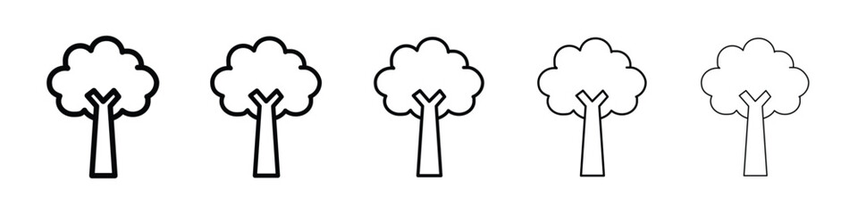 Tree icon filled flat sign concept for web design.