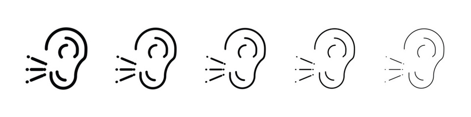 Tinnitus awareness icon filled flat sign concept for web design.