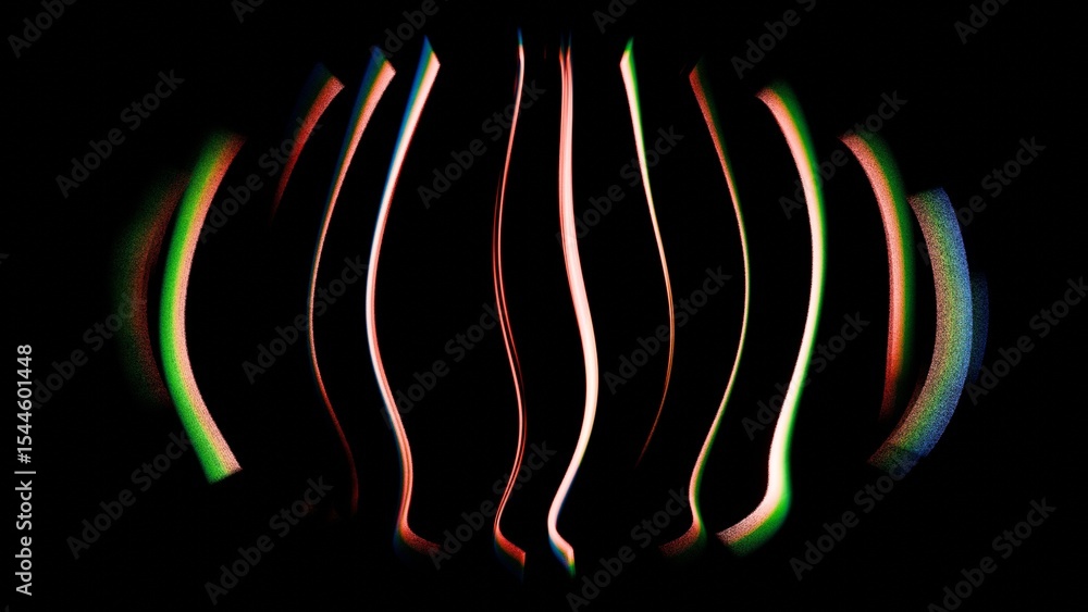 Poster a black background with a black background and a red and green light