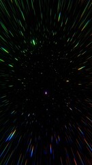 a black background with colorful lights