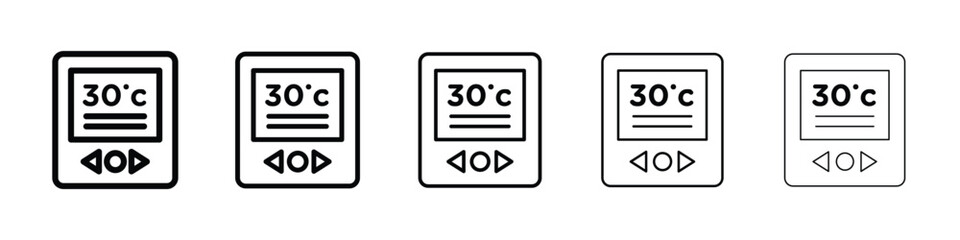 Thermostat icon filled flat sign concept for web design.