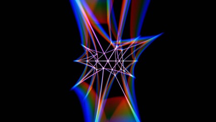 a star with a bright blue and red light © Oleksandr