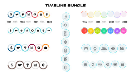 Timeline Bundle Infographic Elements 2026
