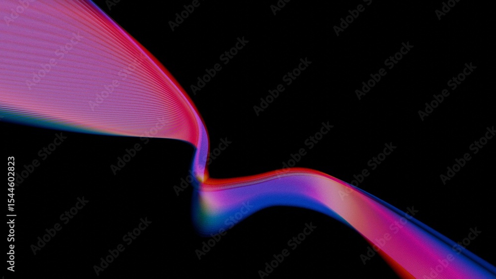 Poster a close up of a black background with a colorful wave