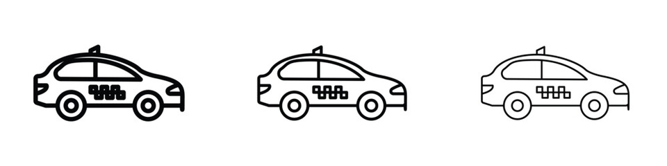 Taxi icon filled flat sign concept for web design.