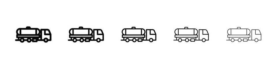 Tank truck icon filled flat sign concept for web design.
