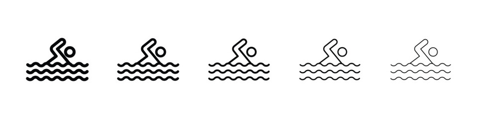 Swimming icon filled flat sign concept for web design.