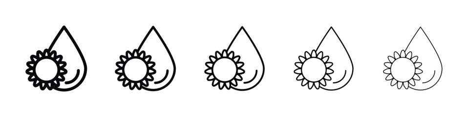 Sunflower oil icon filled flat sign concept for web design.