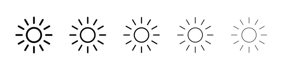 Sun icon filled flat sign concept for web design.