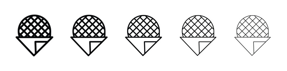 Stroopwafel icon filled flat sign concept for web design.