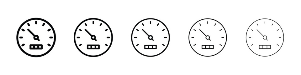 Speedometer icon filled flat sign concept for web design.