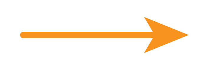 Long arrows icon. Long curved hand drawn yellow arrow isolated. Flat style illustration of going up yellow arrow icon isolated with background.