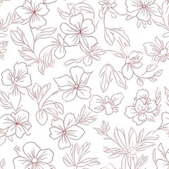 Fototapeta premium seamless pattern with flowers