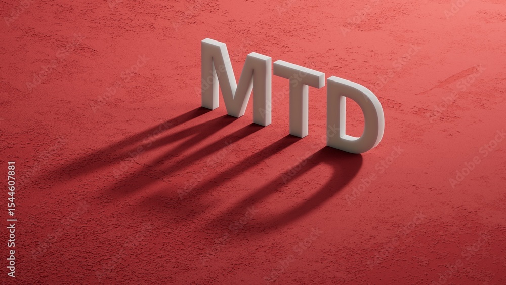 Fototapete mtd concept on shadow of 3d charcaters.close up of shadow of 3d charcaters,business concept.3d rende