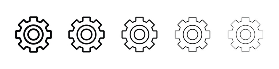 Settings button icon filled flat sign concept for web design.